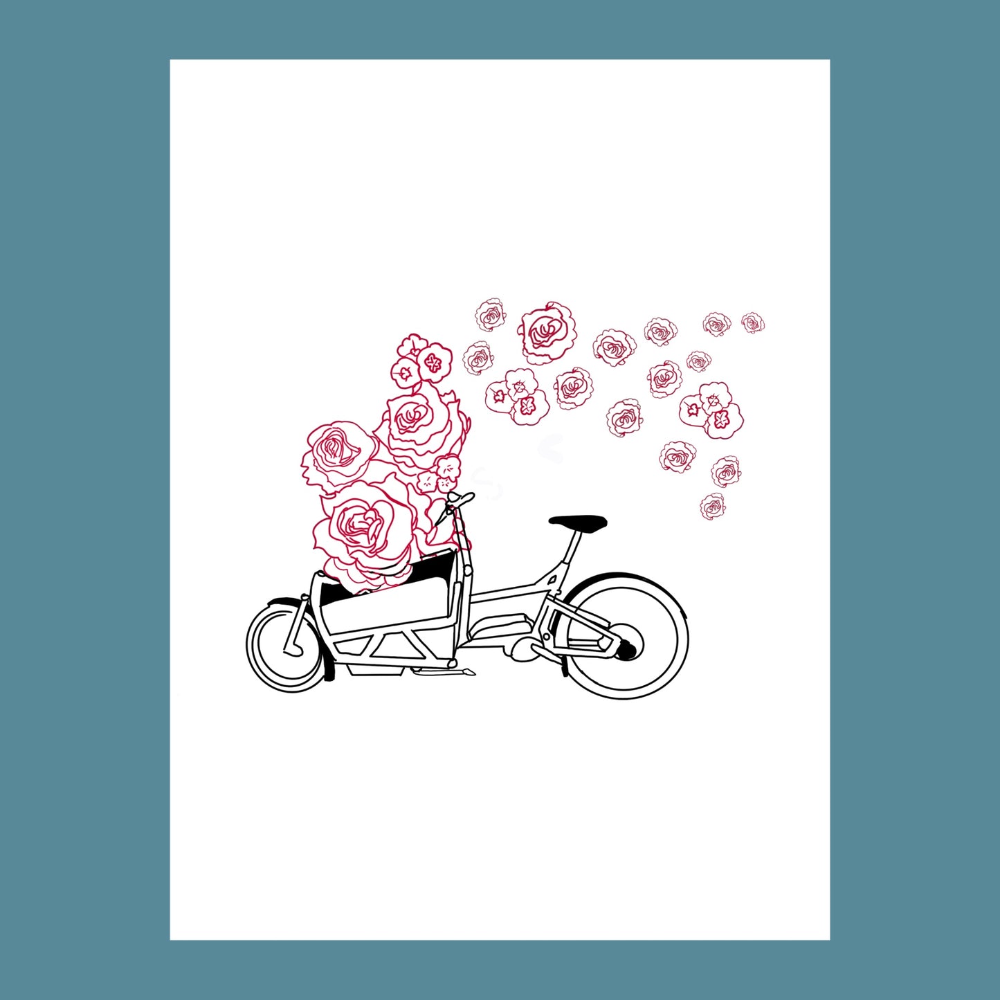Rose Bike Poster