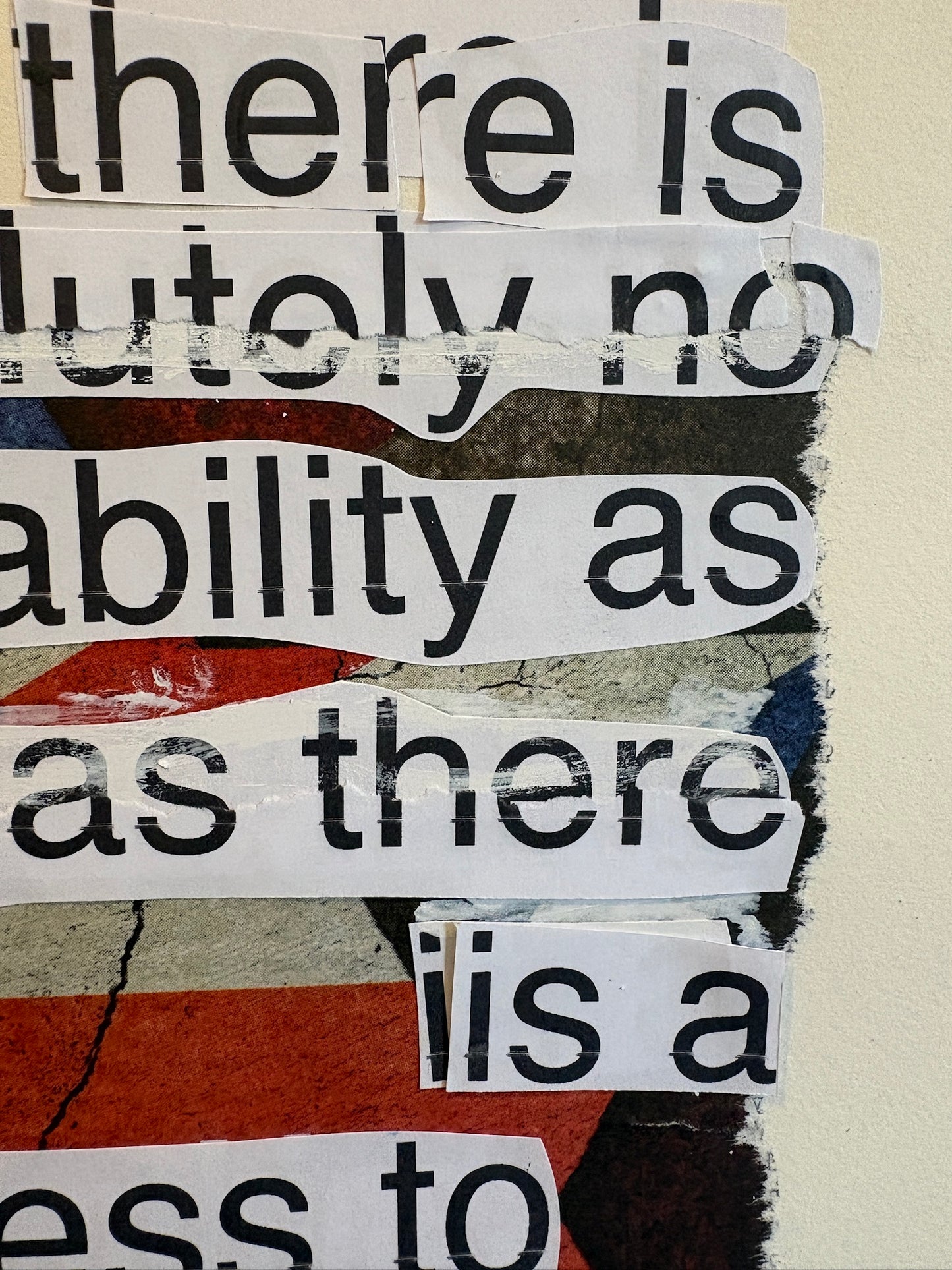 Hand-made collage poster