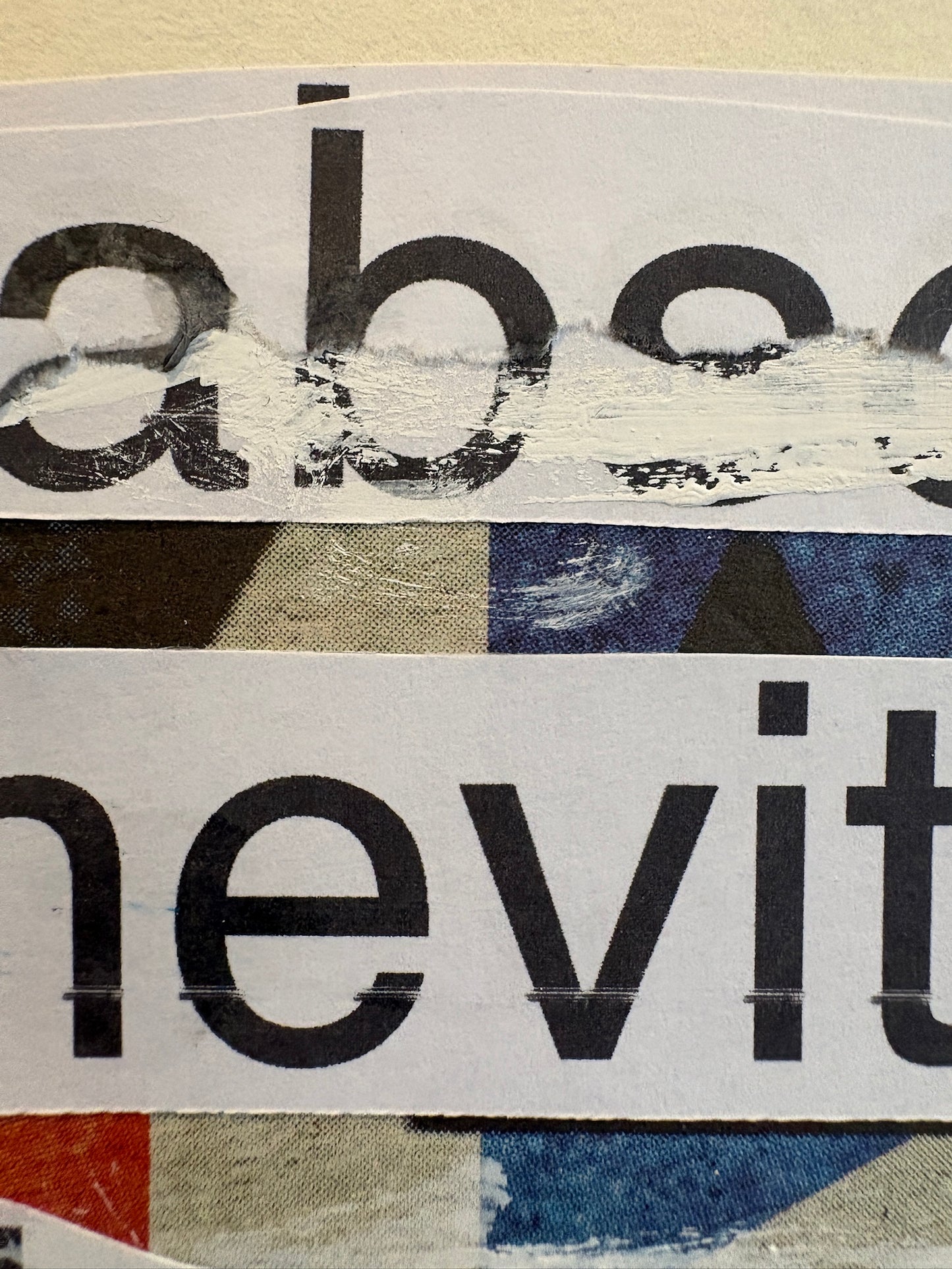 Hand-made collage poster