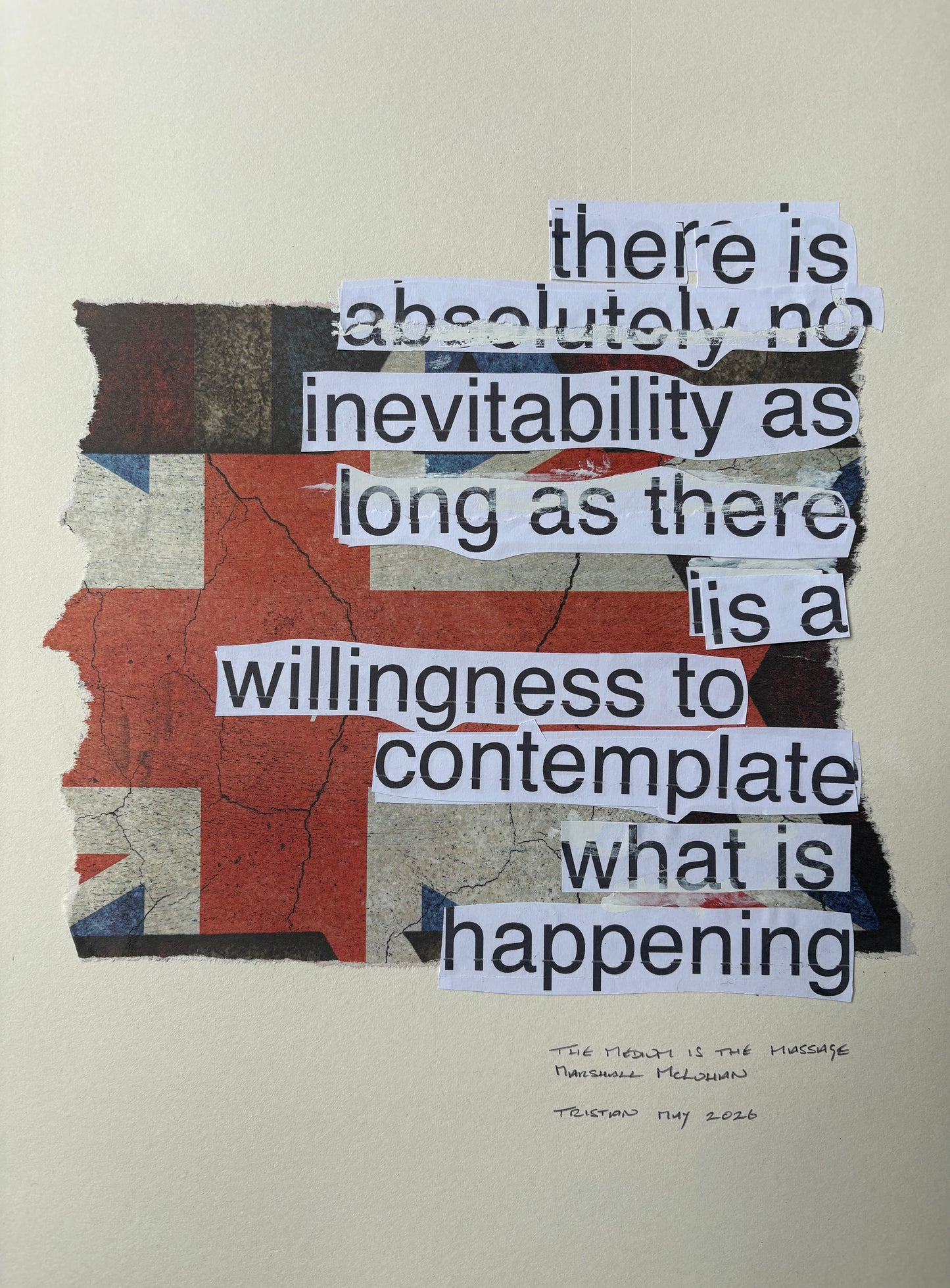 Hand-made collage poster