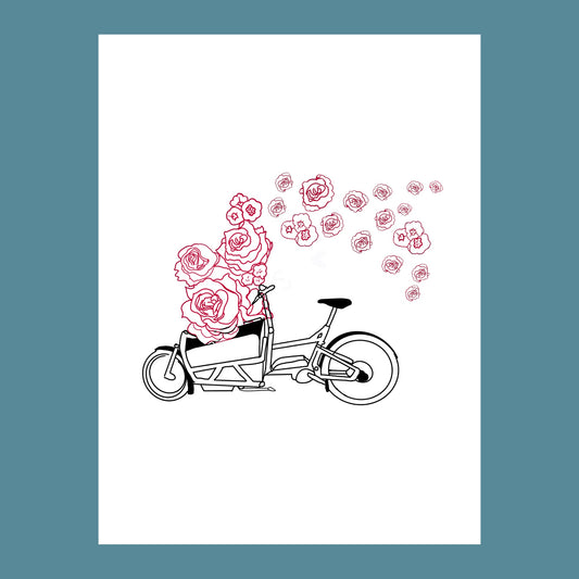 Rose Bike Poster